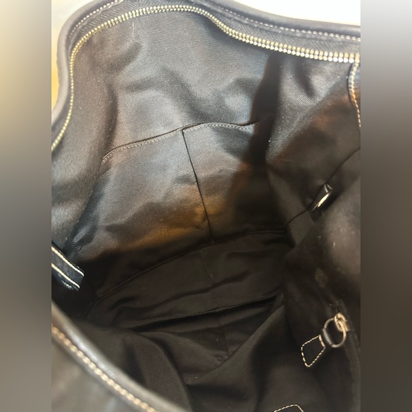 Coach soho hobo signature black larger croissant woven strap nickel hardware - Picture 12 of 12